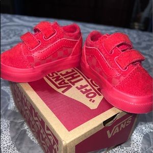Vans Red Toddler Shoes Size 2